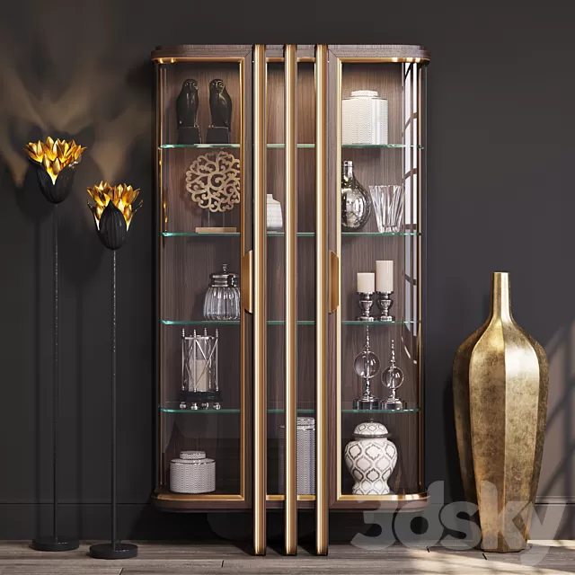 Wardrobe – Display Cabinets – 3D Models –  ANNIBALE COLOMBO Vitrina E1592