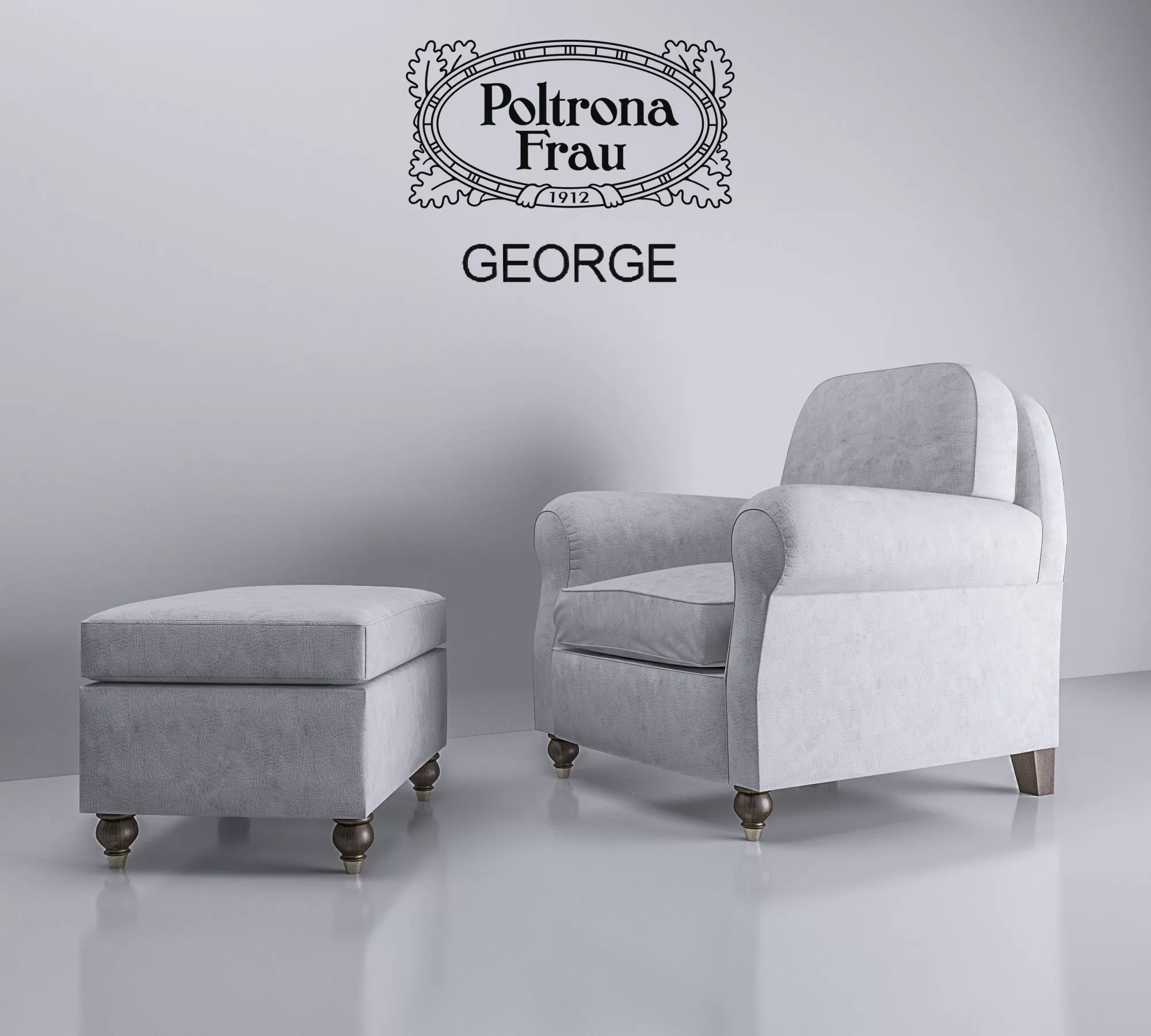 Armchair 3D Models – Armchair and pouffe George Poltrona Frau Armchair 3D Models – Armchair and pouffe George Poltrona Frau