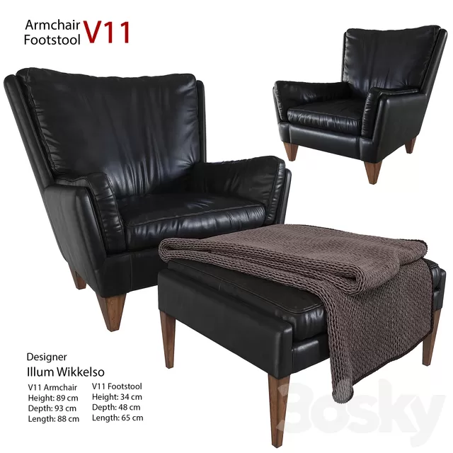 Armchair 3D Models – Armchair Footstool V11 Armchair 3D Models – Armchair Footstool V11
