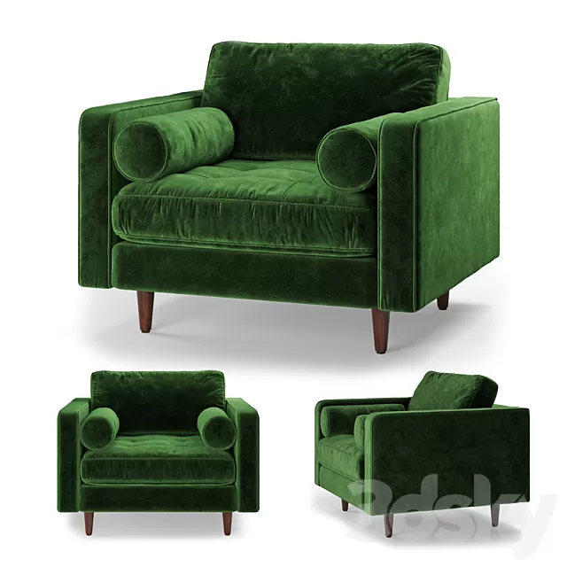 Armchair 3D Models – Article Sven Green Chair Armchair 3D Models – Article Sven Green Chair