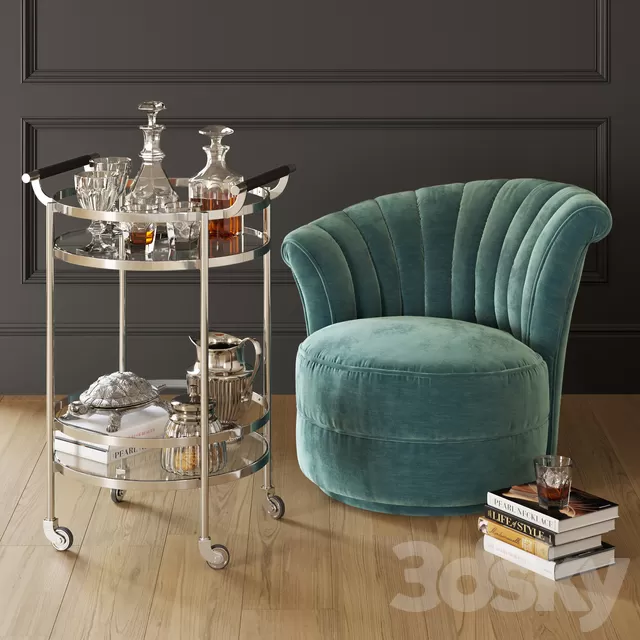 Armchair 3D Models – Bar Cart Armchair 3D Models – Bar Cart