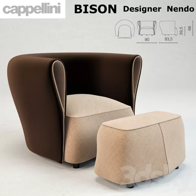 Armchair 3D Models – Bison Armchair Armchair 3D Models – Bison Armchair