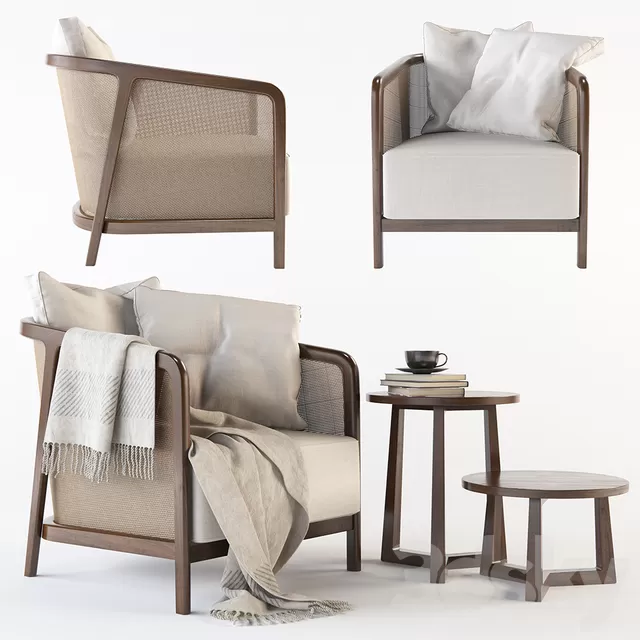 Armchair 3D Models – Flexform Tosca & Jiff Armchair 3D Models – Flexform Tosca & Jiff