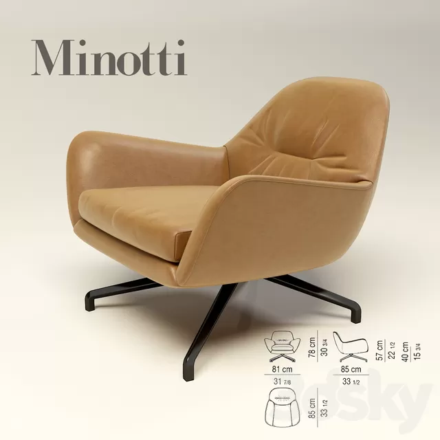 Armchair 3D Models – Minotti Jensen