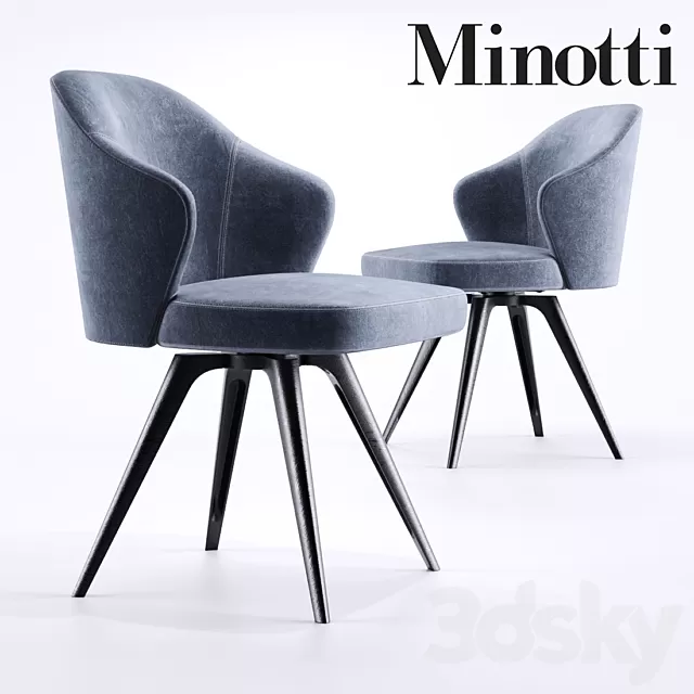 Armchair 3D Models – Minotti Leslie Girevole Base