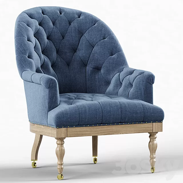 Armchair 3D Models – Restoration Hardware Vallette Chair