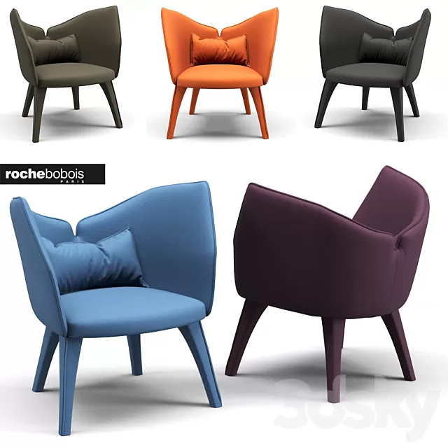 Armchair 3D Models – Rochebobois Lady B. Armchair