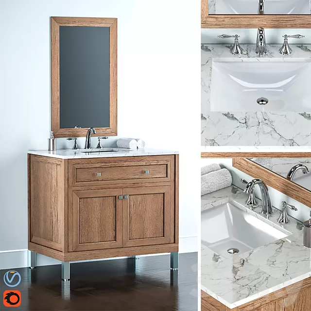 Sideboard – Chest of Drawers – Chicago Series – Vanity Diagram