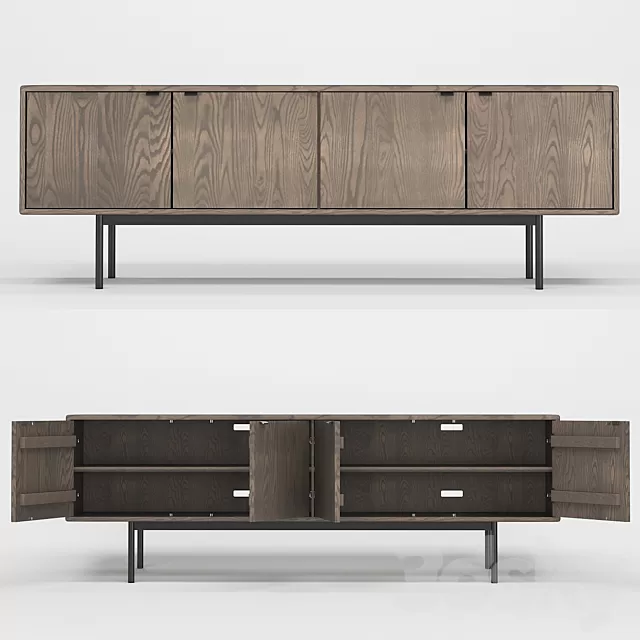 Sideboard – Chest of Drawers – Hensley Media Cabinets 05 3D Model