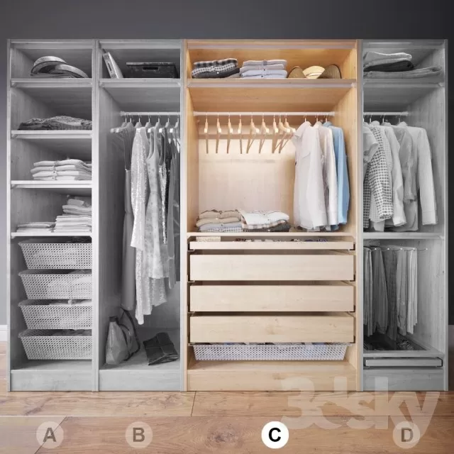 Wardrobe – Display Cabinets – 3D Models – 0065