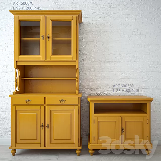 Wardrobe – Display Cabinets – 3D Models –  ARTEFERRETTO wardrobe and TV Stand