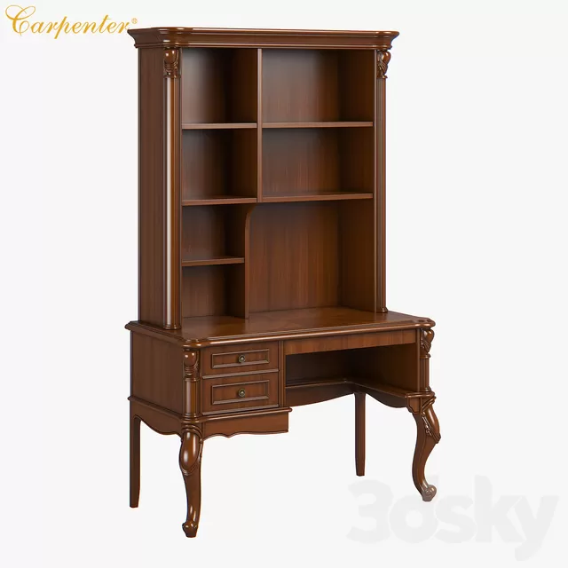 Wardrobe – Display Cabinets – 3D Models –  Carpenter Children Small Desk With Bookcase