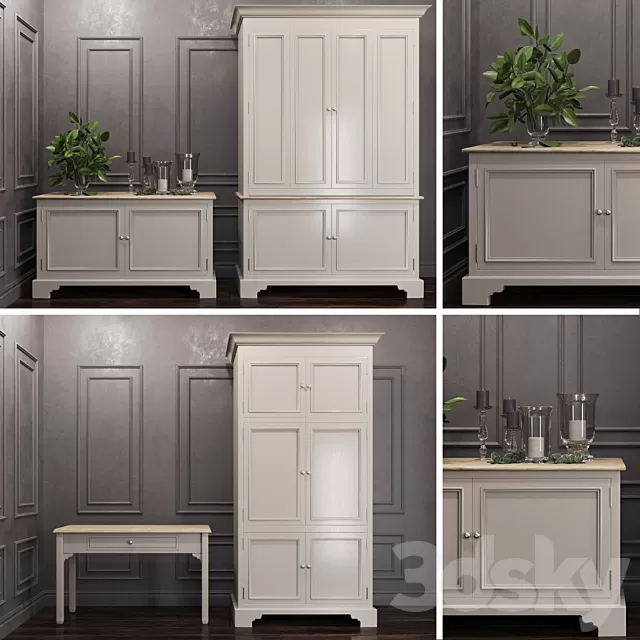 Wardrobe – Display Cabinets – 3D Models –  Chichester home office