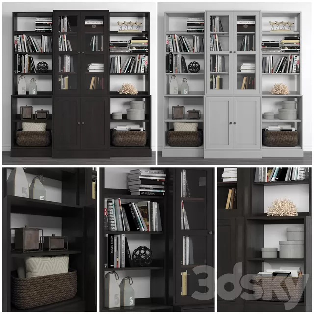 Wardrobe – Display Cabinets – 3D Models –  Combination to store Havsta