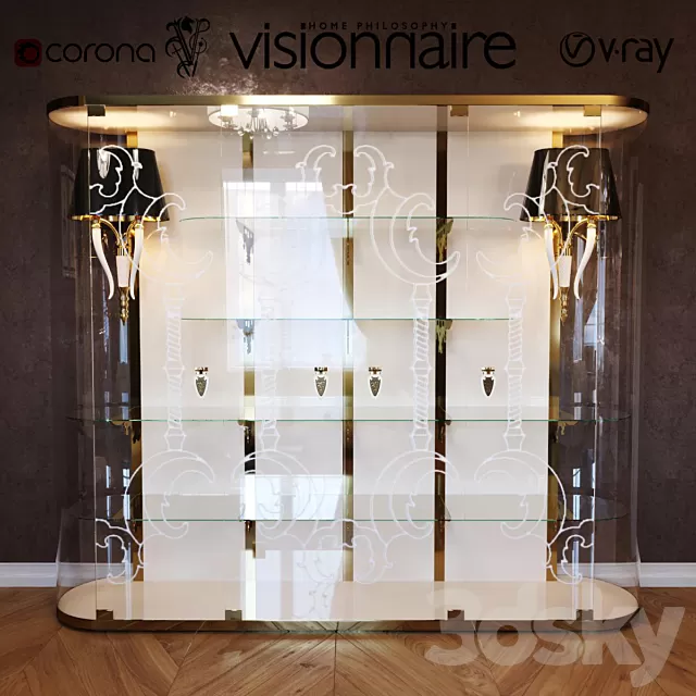 Wardrobe – Display Cabinets – 3D Models –  Showcase Visionnaire Sforza