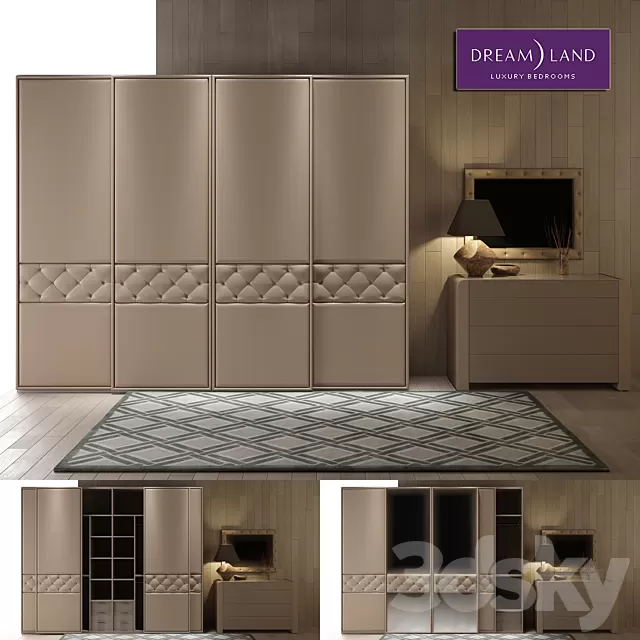 Wardrobe – Display Cabinets – 3D Models –  Sliding wardrobes Dolores; DREAM LAND