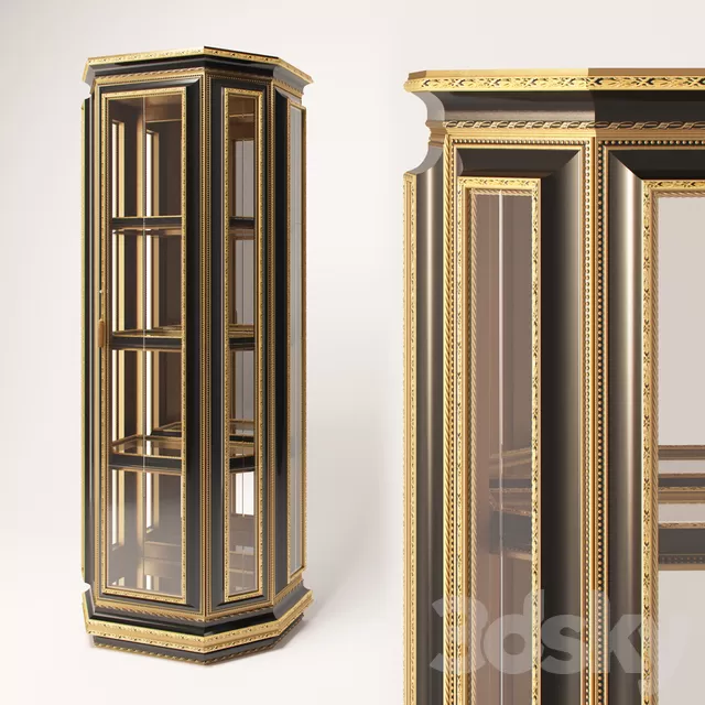 Wardrobe – Display Cabinets – 3D Models –  TALL CABINET WFRAME COL