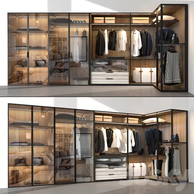 Wardrobe – Display Cabinets – 3D Models –  Wardrobe Gliss Master Molteni & C Dada