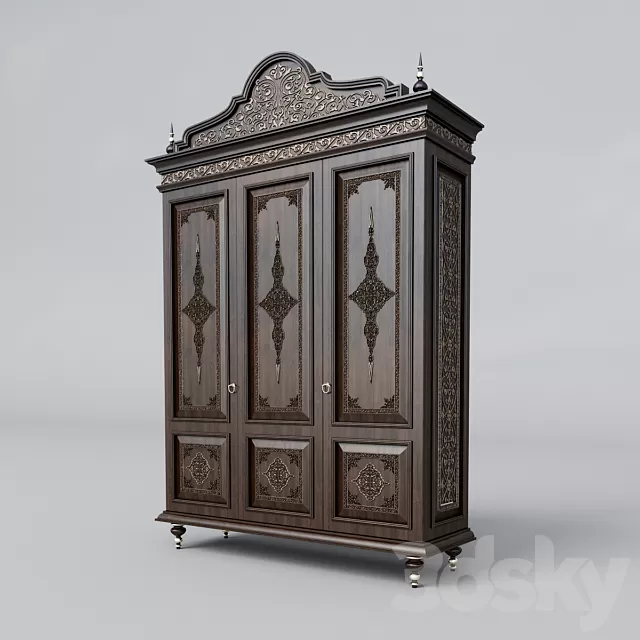 Wardrobe – Display Cabinets – 3D Models –  Wardrobe in oriental style