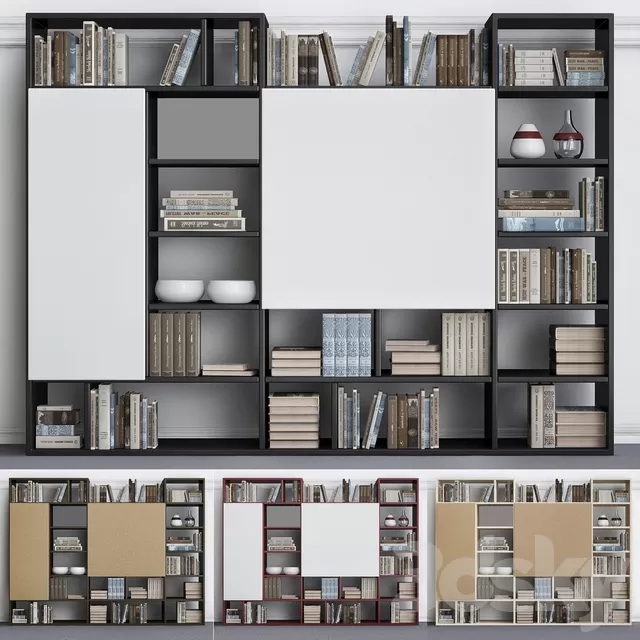 Wardrobe – Display Cabinets – 3D Models –  Wardrobe with decorative set