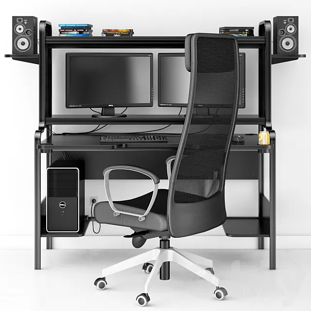 Office Furniture – 3D Models – Computer set