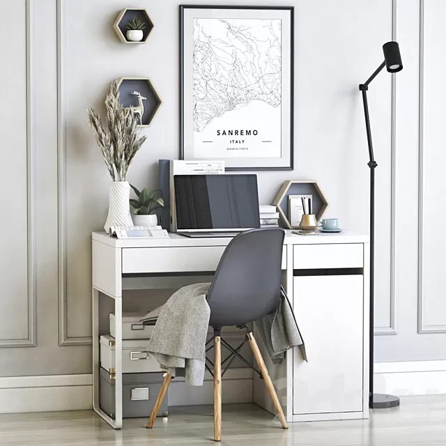 Office Furniture – 3D Models – IKEA office workplace 33