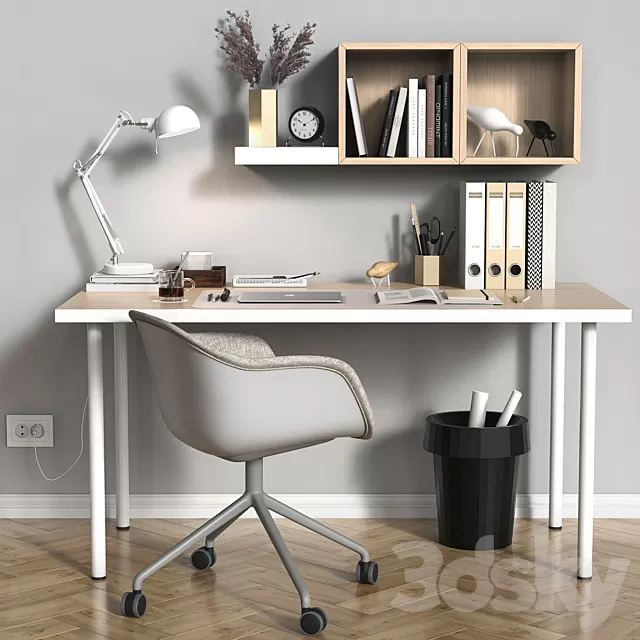 Office Furniture - 3D Models - Workplace 04 - 3DSKY Decor Helper