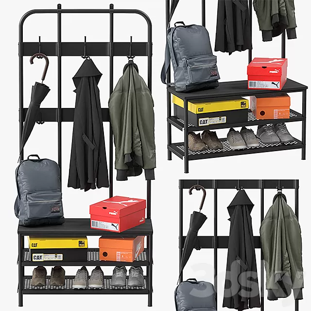 Racks – 3D Models – Ikea Pinnig Coat Rack
