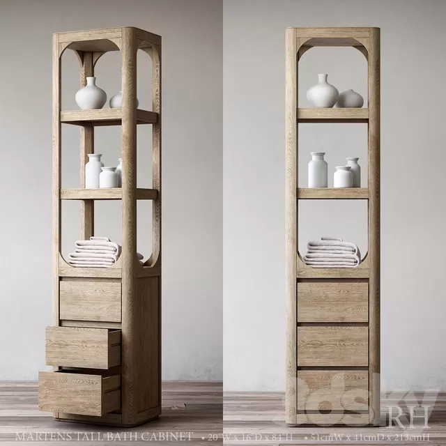 Racks – 3D Models – Martens Tall Batch cabinet