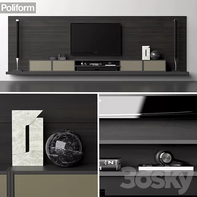 TV Wall 3D Models – 0001