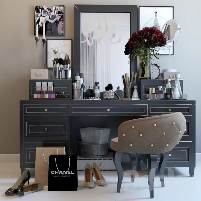 Dressing Table – 3D Models – Decorative set dresser 2