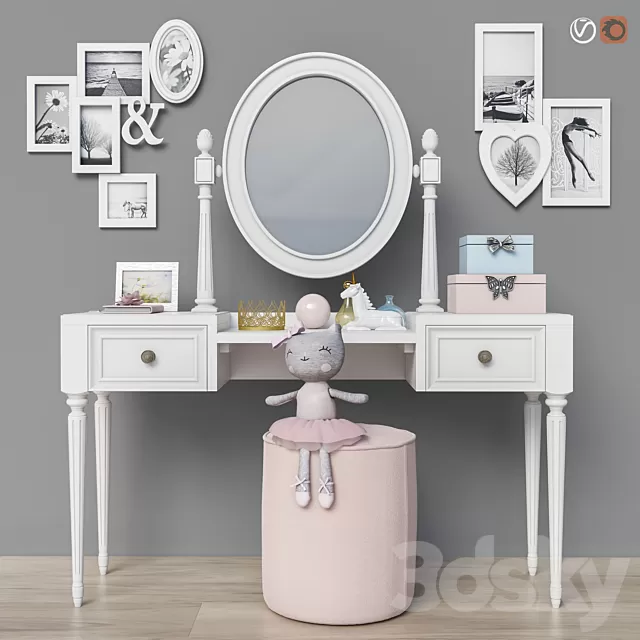 Dressing Table – 3D Models – Dressing table ( 2 options for children; for adults) set 19