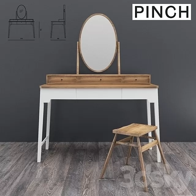 Dressing Table – 3D Models – Lana dressing table by PINCH