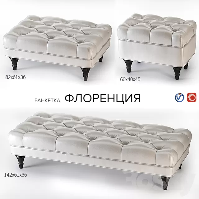 Furniture 3D Models – Others – Banquette Florence Furniture 3D Models – Others – Banquette Florence
