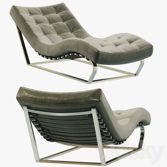 Furniture 3D Models – Others – RH Modern Heath Box Leather Chaise
