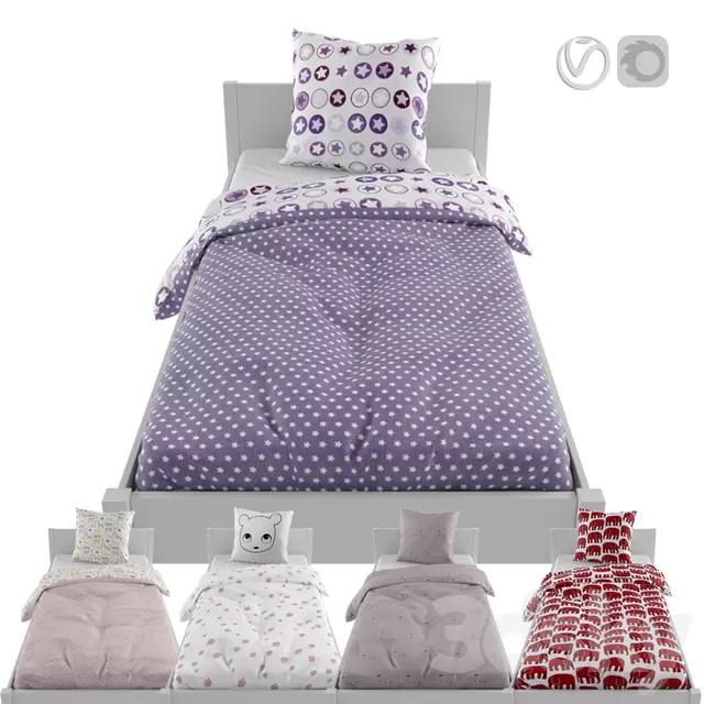 Children – Bed 3D Models – Bed clothes 02