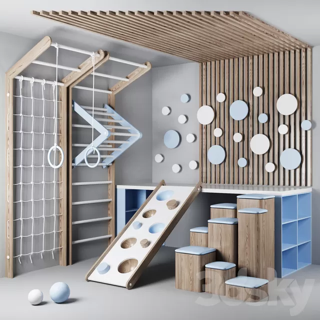 Children – Bed 3D Models – Children’s game-sports complex