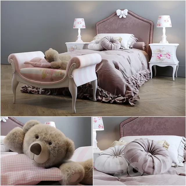 Children – Bed 3D Models – Collection “Monnalisa” Nottefatata “Savio Firmino” part 1