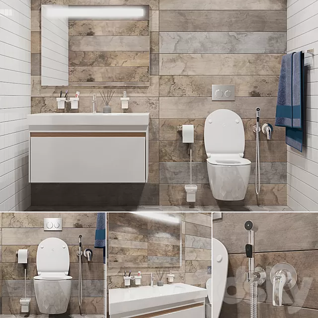 Children – Furniture 3D Models – Bathroom set part 1 (max 2014) 3D Model