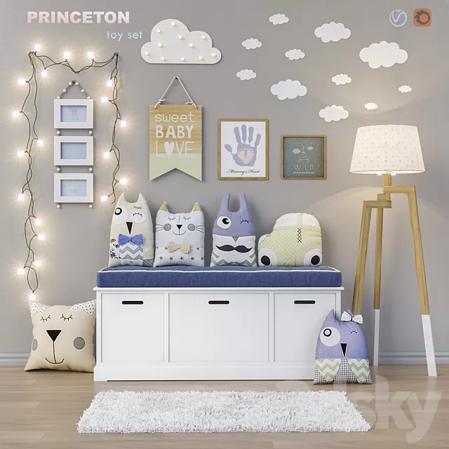 Children – Furniture 3D Models – Toys and daybed PRINCETON