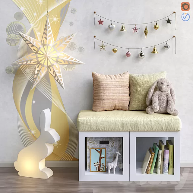 Children – Furniture 3D Models – Toys and furniture set 40