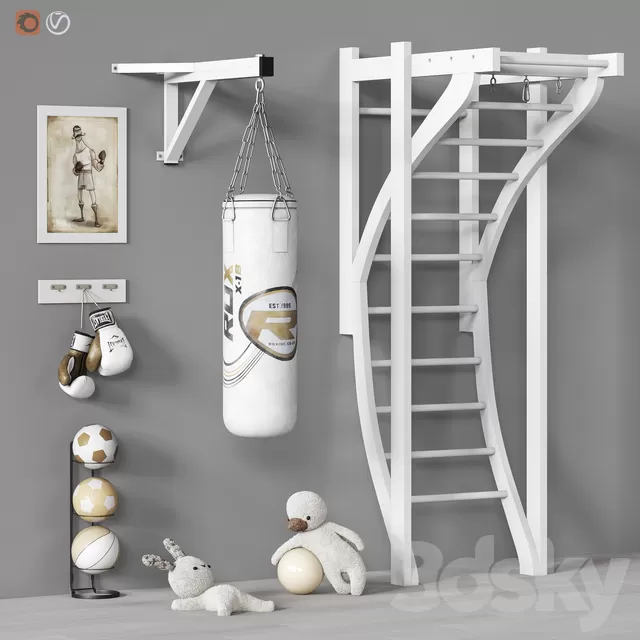 Children – Furniture 3D Models – Toys and furniture set 78