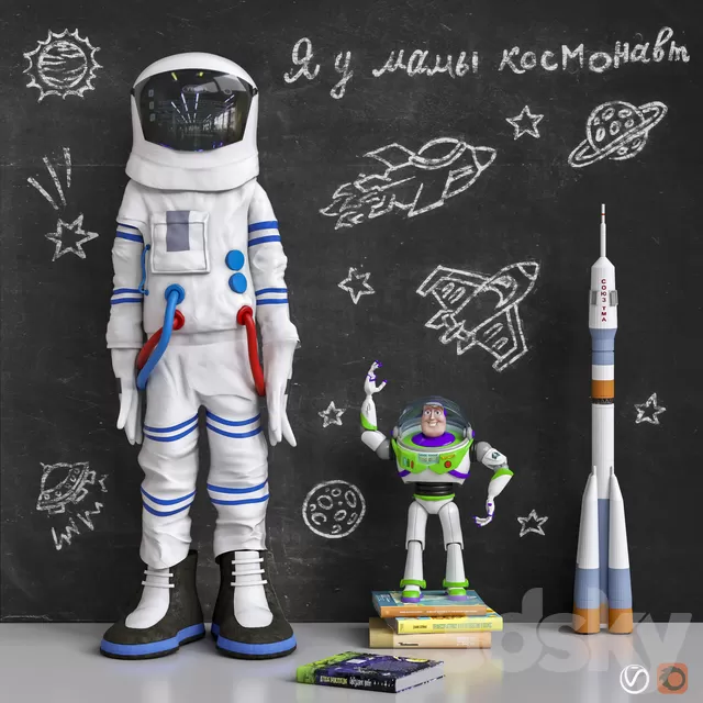 Children – Toy 3D Models – I have a cosmonaut at my mother