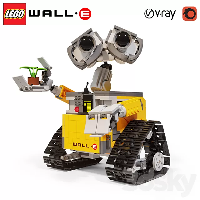 Children – Toy 3D Models – LEGO Wall-E №21303