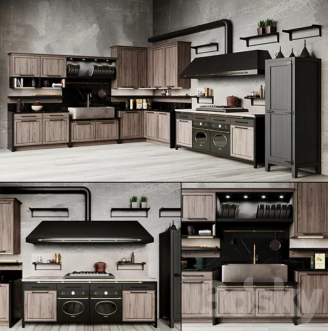 Kitchen – Interiors – 3D Models – Anteprima VINTAGE kitchen