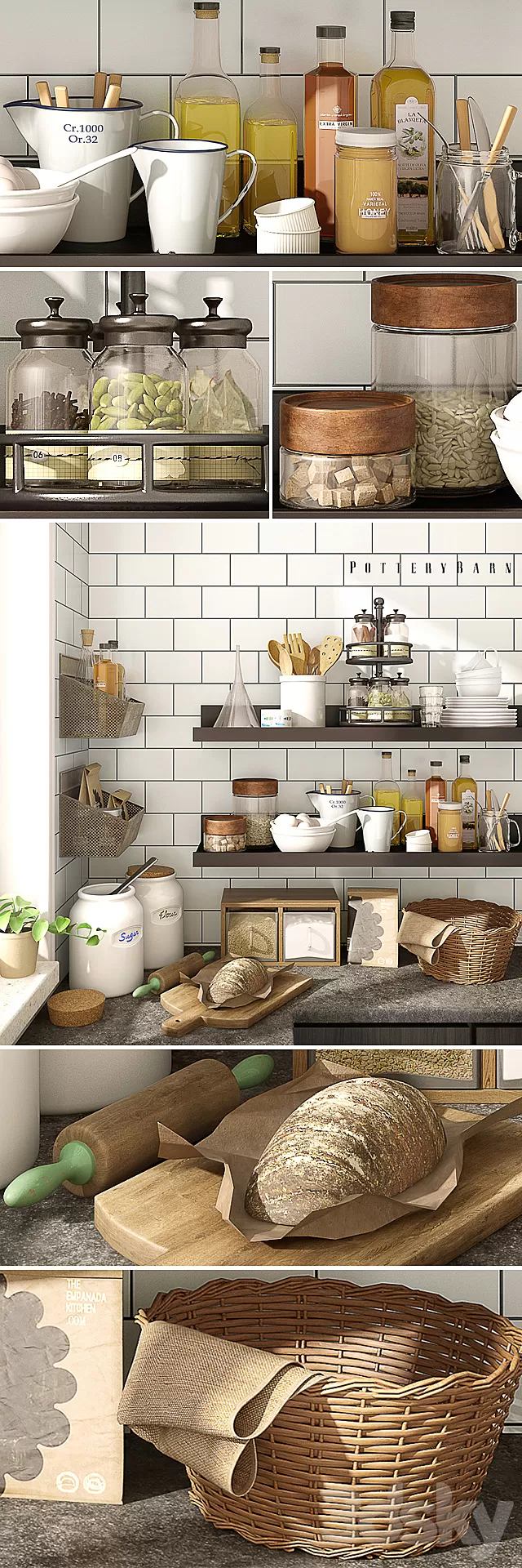 Kitchen – Accessories – 3D Models – Kitchen set Pottery Barn 03