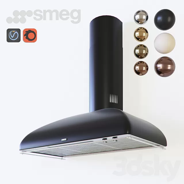 Kitchen – Appliance 3D Models – Hood Smeg Coloniale