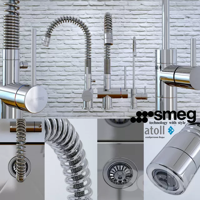 Kitchen – Appliance 3D Models – Kitchen sink and faucet Smeg