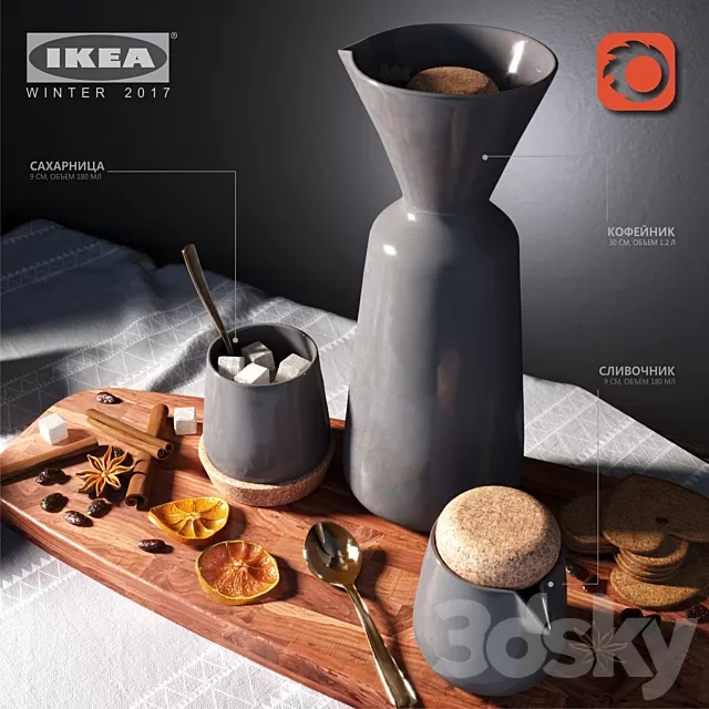 Kitchen – Foods – Drink 3D Models – IKEA winter 2017