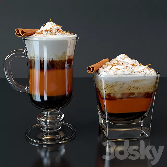 Kitchen – Foods – Drink 3D Models – Irish Coffee 3D Model